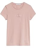 Calvin Klein Mädchen T-Shirt Kurzarm Micro Monogram Top IG0IG01221 Rosa 8 J