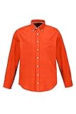 JP 1880 Herren große Größen Übergrößen Menswear L-8XL Cordhemd, Langarm, Buttondown Kragen, Modern Fit dunkelorange L 799390660-L