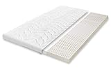 Primo Line Latex Matratzen-Topper 90x200 H2 7 Zonen Höhe 10 cm RG 65 (bis 95kg) Matratzenauflage für Boxspringsbett (90x200x10)