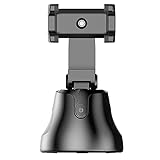 Intelligent Follow Gimbal AI-Komposition, Schwarz Smart Automatischer Selfie Stick, 360° Drehung, Automatische Gesichtsverfolgung, Smart Shooting, Selfie Halter für iOS Android Smartphones Vlog