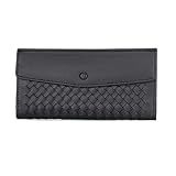 Brieftasche Große Kapazität Weben Männer Lange Brieftasche Mode Classic Black Clutch Multi Pockets Karten Geldbörsen liuguifeng