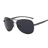 wsxcfyjh Sonnenbrille Herren Vintage Polarisierte Sonnenbrille Männer Frauen Metall Sonnenbrille Weiblich Männlich Hochwertige Klassische Retro Brille Gungray