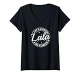 Damen Beste Lala wie eine Oma Nur Cooler Proud Family Matching T-Shirt mit V