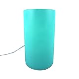 Moderne LED Glas Tischleuchte Kevin Zylinder Leuchte inklusive Leuchmittel E14-4Watt 2700K 430lm Tischlampe (blau-türkis)