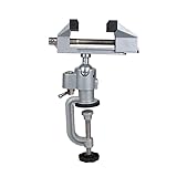 Schraubstock Tragbare 360 ​​° Swivel-Rotationstabelle Rutsch-Klemme Elektrische Bohrständer Multifunktionale Aluminiumlegierungsbank Holzbearbeitungswerkzeug (Color : Model 2)