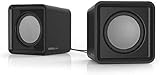 Speedlink TWOXO Stereo Speakers - USB-Lautsprecher mit Klinkenstecker für Gaming und Musik an PC/Notebook/Laptop, AUX, schw