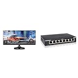 LG Electronics 25UM58-P.AEU 63, 5 cm (25 Zoll) LCD/LED Monitor & Netgear GS308 Gigabit Switch 8 Port LAN Switch (Plug-and-Play Netzwerk Switch, LAN Splitter, Ethernet Switch, lüfterlos)