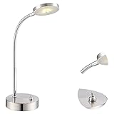 LED Schreibtischleuchte aus Metall und Acryl flexibel 1 flammig (Schreibtischlampe, Nachttischleuchte, Nachttischlampe, Tischleuchte, Tischlampe, Höhe 30 cm, Leuchtmittel 1 x 5 Watt, warmweiß, EEK A+)