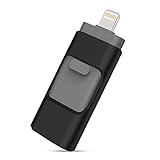 XTVTX USB Stick 64G Memory Stick Externer Speicher Thumb Drive Kompatibel für i-Phone i-Pad Photo Stick Flash Drive Geeignet für jedes Modell Computer, Handy, Tablet (Schwarz)