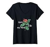 Damen Gartenarbeit Garten Gärtner Hobbygärtner Schrebergarten T-Shirt mit V