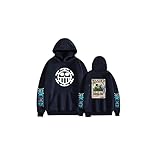 EGVBXD Anime Kleidung One Piece Hoodie Pullover Roronoa Zoro Luff Kapuzenpullover Anime Merch Cosplay Kapuzenpullover,A,L
