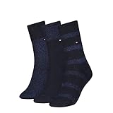 Tommy Hilfiger Damen Tommy Hilfiger Sparkle Women's Gift Box Classic Sock, Navy, 39-42 EU