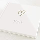 sendmoments Fotobuch zum Selbstgestalten, Hochzeit, Hearts, personalisierbar mit eigenem Bild & Text, quadratisches Format, 32 leere weiße Seiten, Fotoalbum Silb