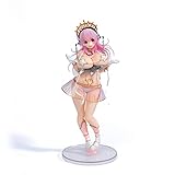 Wuhuayu Waage Super Sonico Figur, Maßstab 1/7 9,5'' Sexy Figur, TPR Weicher Körper mit hautähnlicher Textur, Enthält abnehmbare Oberteile und austauschbares G