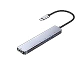 USB C Hub, USB C Adapter, MacBook Pro Adapter - 7 in 1 USB-C Adapter für Laptop, Smartphone, iPad - PD Schnellladefunktion 100W - 4K@60Hz HDMI-Ausgang für Galaxy, Huawei, iPad Pro, MacBook