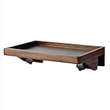 HONGFEISHANGMAO Nachttisch Schlafzimmermöbel Nachttisch Kreative Tablett Holztisch Nachttisch Mobile Rack Kreativer Schlafsaal Nachttisch Nachttischlagerung (Color : Walnut Color)