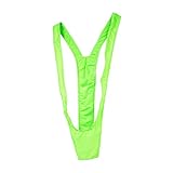 Jorzer Männer Reizvolle Mankini Badeanzug-zapfen-unterwäsche Bademode Herren V-Schnur Reiz Borat Manikini Wäsche-Badeanzug One Size Fits Für Alle (grün)