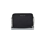 Michael Kors Women's Jet Set Item Crossbody Bag (black/silver)