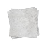 funlife Selbstklebende Wandfliesen-Aufkleber, wasserdicht, für Küche, Badezimmer, Wohnzimmer, klassische Marmorgrau, Zementfliesen, 15 x 15 cm, 50 Stück