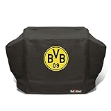 Grillfürst Grill Abdeckhaube BVB Borussia Dortmund - robuste Grill-Abdeckung 172 x 67 x 123 cm, wetterfest und wasserdicht, für Weber Genesis II/Broil King Imperial/Napoleon Prestig