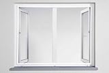Powerfix Profi+ Alu Insektenschutz Fenster Fliegengitter SLIM 100 x120cm Weiß
