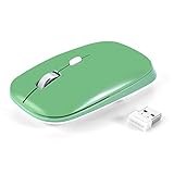 PINKCAT Kabellose Maus, 2.4G Funkmaus mit USB Nano Empfänger, 800/1200/1600 DPI, Ergonomische Leiser Laptop Maus für Windows/Mac/Linux/Office/H
