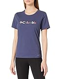 Columbia Damen Alpine Way Screen T-Shirt, Dunkelblau, Mehrfarbig (Nocturnal, Kaleidoscope), L, 1934573