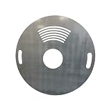 BeGuJa Grillplatte | Feuerplatte | Plancha - für Feuertonne oder Feuerschale inkl. Abstandshalter (80cm Durchmesser + Rost)