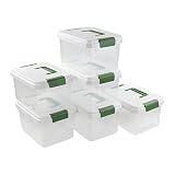 Kiddream Kleine Box mit Henkel, Aufbewahrungsboxen Kunststoff, transparent, 6 Stück