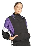 Urban Classics Damen Ladies Light 3-Tone Pull Over Jacket Jacke, Schwarz (Black/Ultraviolet/White 01552), (Herstellergröße: XX-Large)