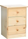 Erst-Holz® 90.20-K03 Elke Nachttisch Kiefer massiv 3 Schub