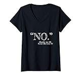 Damen 'No' Nein Lustiges Hamlet William Shakespeare Zitat T-Shirt mit V