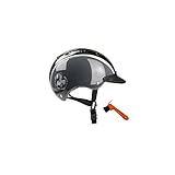 Casco Kinder Reithelm NORI Hufeisen schwarz/grau S (52-56cm) + Hufkratzer Reiterladen24