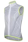 SUNDRIED Packung Gilet Radfahren Laufen Windundurchlässig Wasserdicht Sport Weste Ultra Leichtbau Reflective Gilet (Weiß, S)