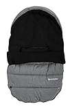 Altabebe AL2004P-02 Winterfußsack für Babyschale und Autositz, hellgrau/schwarz, grau, 350 g