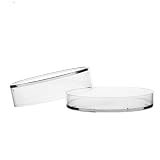 ZHINWEN Laborinstrumente 2 Stück - 60 mm Kunststoff-Petrischalen mit Lippe, 62 mm Durchmesser x 17 mm dick, wiederverwendbare Laborschalen (Farbe: transparent (2 Stück)