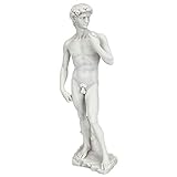 Design Toscano Statue David aus Marmor-Kunstharz, Maße: 7,5 x 11,5 x 30,5