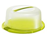 Rotho Cool & Fresh Tortenglocke mit Kühlung, Haube und Tragegriff, Kunststoff (PP) BPA-frei, grün/transparent, (38,0 x 34,0 x 16,0 cm)