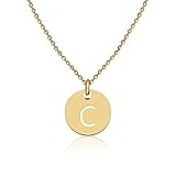 Good.Designs ® Initialen Halskette Frauen Mädchen mit Gravur C Carina Carla Carlotta Carola Celina Celine Chantal Charlotte Cheyenne Chiara Christina Clara Claudia Charlie Christian Christoph C