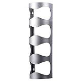RWEAONT Stand 4 Flaschen Suspension Anzeige Traubenweinflasche Weinregal Wand Bar Edelstahl-Halter-Speicher-Organisator Stand-Zahnstang