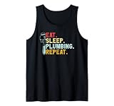 Eat Sleep Sanitär Sanitär Ingenieur Klempner Tank Top