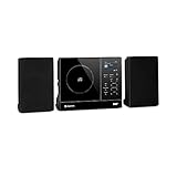 auna Connect Vertical - Internetradio, 2 x Lautsprecher (2 x 10 Watt), MP3-fähiger CD-Player, Internet/UKW/DAB+ Radiotuner, Spotify-Connect, Bluetooth-Funktion, HCC Display: 2,4' TFT, weiß