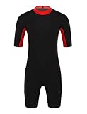 Agoky Herren Schwimmanzug Lang UV-Anzug UPF50 Schutzkleidung Sunsuit Ganzkörperansicht Badeanzug M-XL Rot XL