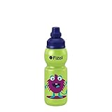 Fizzii Kinder- und Freizeittrinkflasche 330 ml (auslaufsicher bei Kohlensäure, schadstofffrei, spülmaschinenfest, Motiv: Monster-Kids)