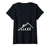 Damen Dachdecker Evolution T-Shirt mit V