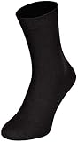 Tobeni 10 Paar Herrensocken Business Socken 100% Baumwolle Spitze ohne Naht Farbe Schwarz Grösse 43-46