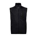 CMP Herren Gilet In Pile Mélange Knit Tech Weste, Schwarz, 48