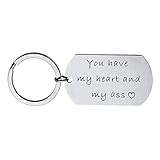 Geschenke für Frauen und Männer – You Have My Heart and My Ass Schlüsselanhänger Geschenk für Freund Freundin Geburtstagsgeschenk