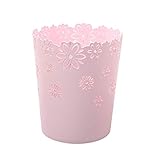 Cxssxling Papierkorb, Büromülleimer, Kunststoff, Abfalleimer für Schlafzimmer, hohl, Blume und Sp