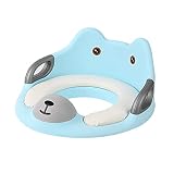 huahuajia Kinder Toilettensitz Kloaufsatz Kinder Passt Auf Runde Und Ovale Toilette Kinder WC Sitz Mit Abnehmbaren Polster Und Hoher Spritzschutz B